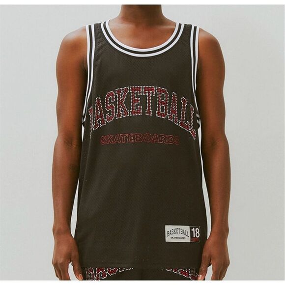 Basketball Skateboards #18 Jacuzzi & Heron Preston Blinged Jersey Men’s Small - Picture 1 of 13